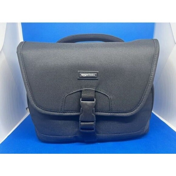 DSLR Brand New Camera bag by Amazon Basics Black adjustable strap multi- compart - Picture 2 of 11